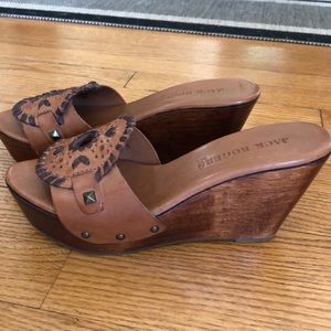 Jack Rogers leather slides